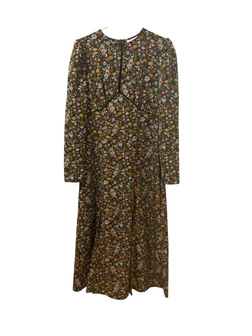 Topshop Floral Long-Sleeve Maxi Dress with Slits – Size US 6 - Picture 3 of 7